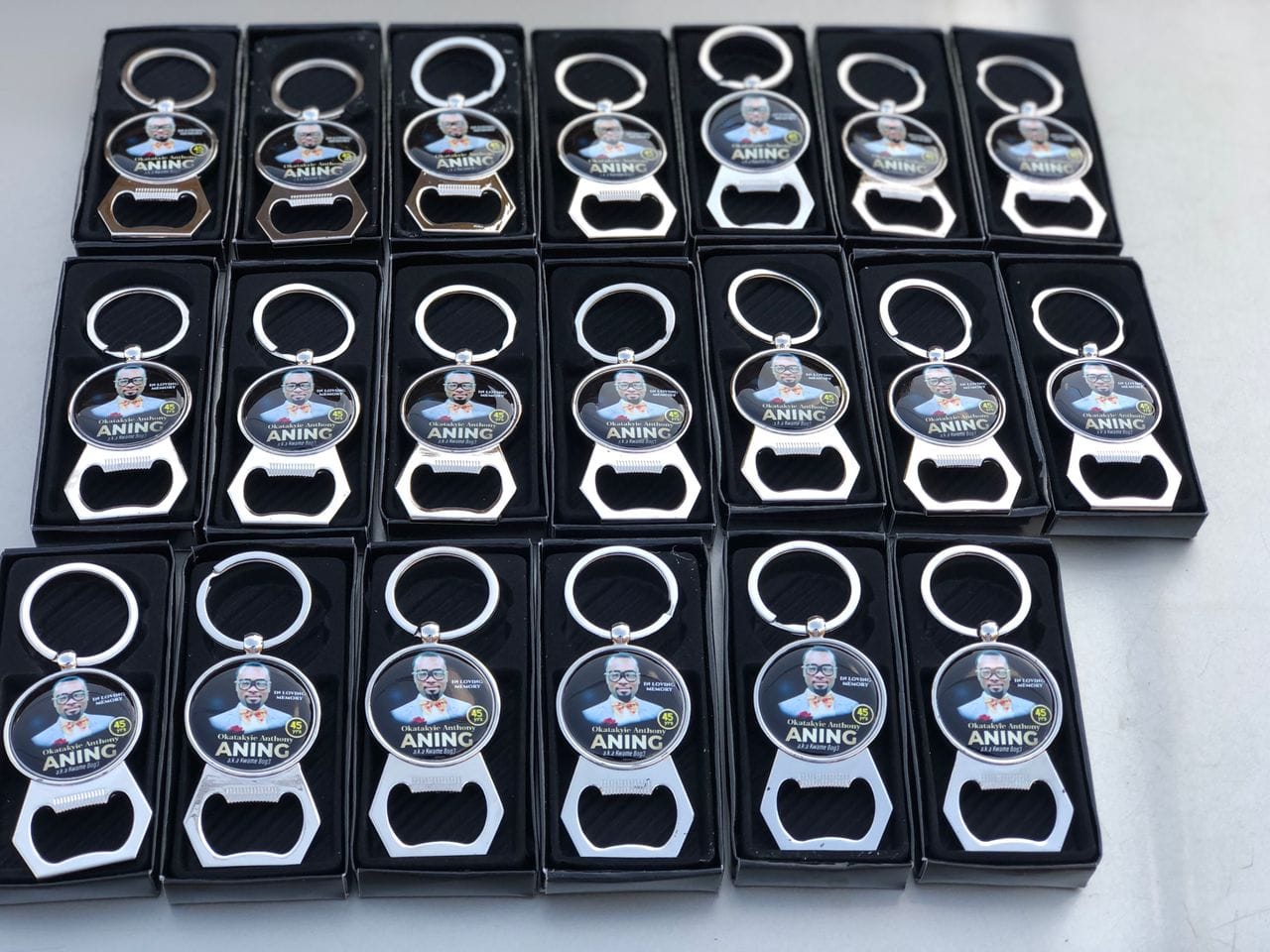 Custom Memorial Keychains & Bottle Openers